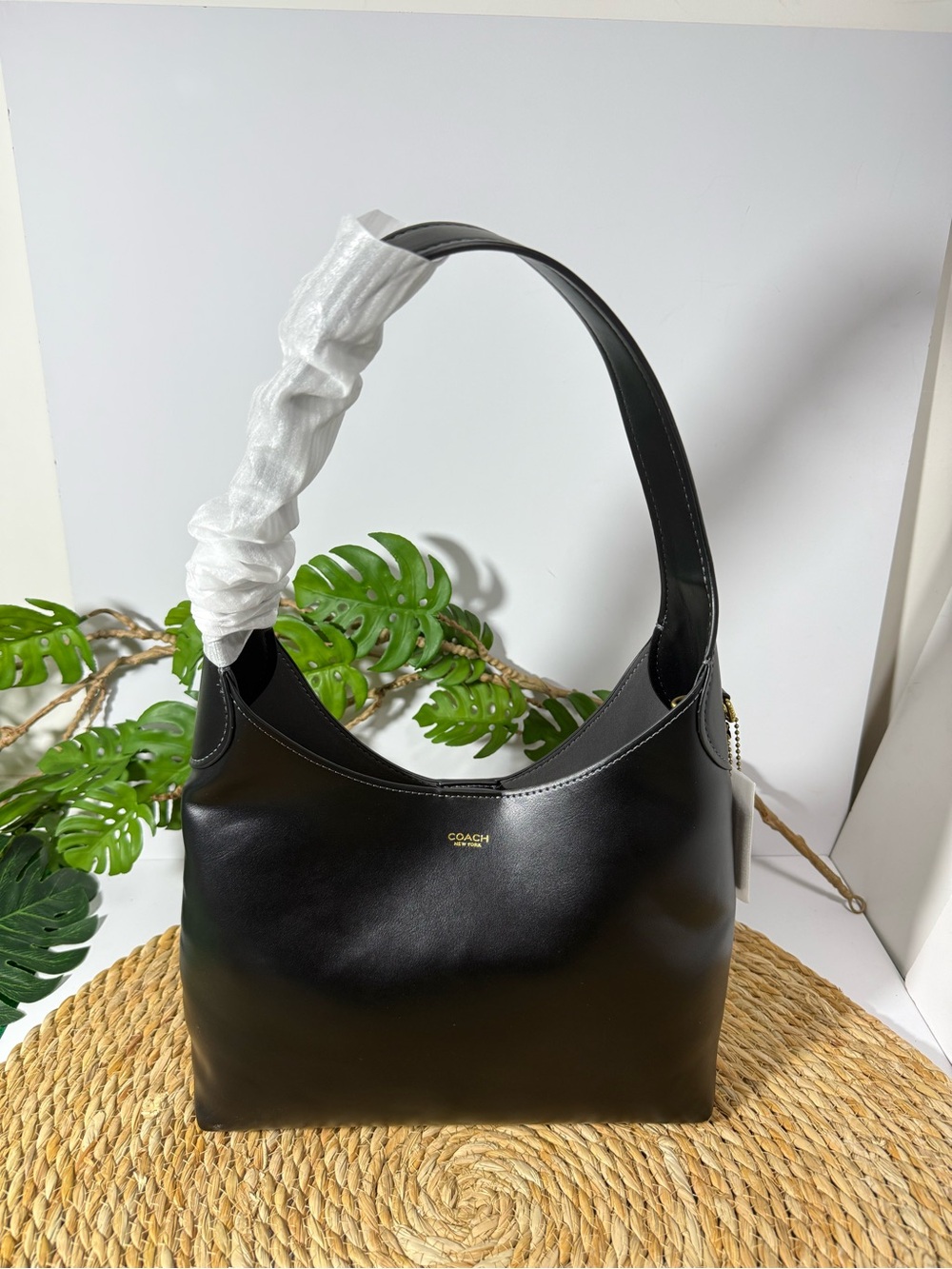 Coach Black Leather Hobo Shoulder Bag
